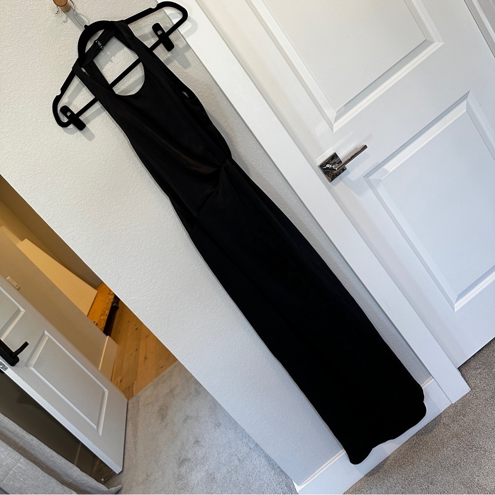 For love and lemons satin effect slit dress